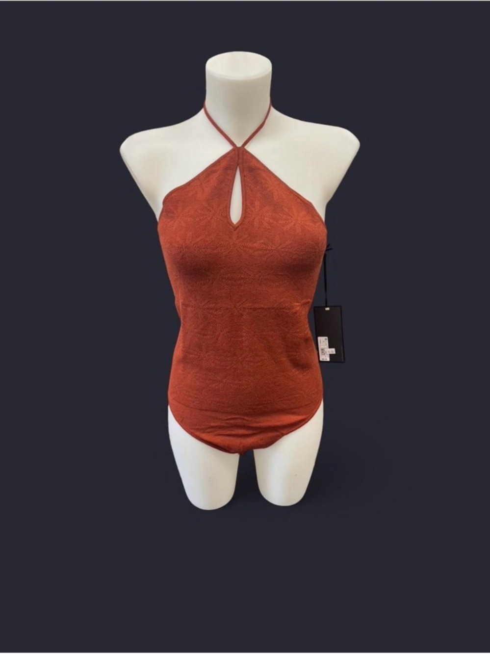 Rust Halter Neck Women's Top